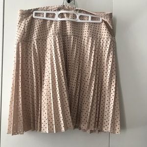 Pale pink pleated JCREW mesh skirt